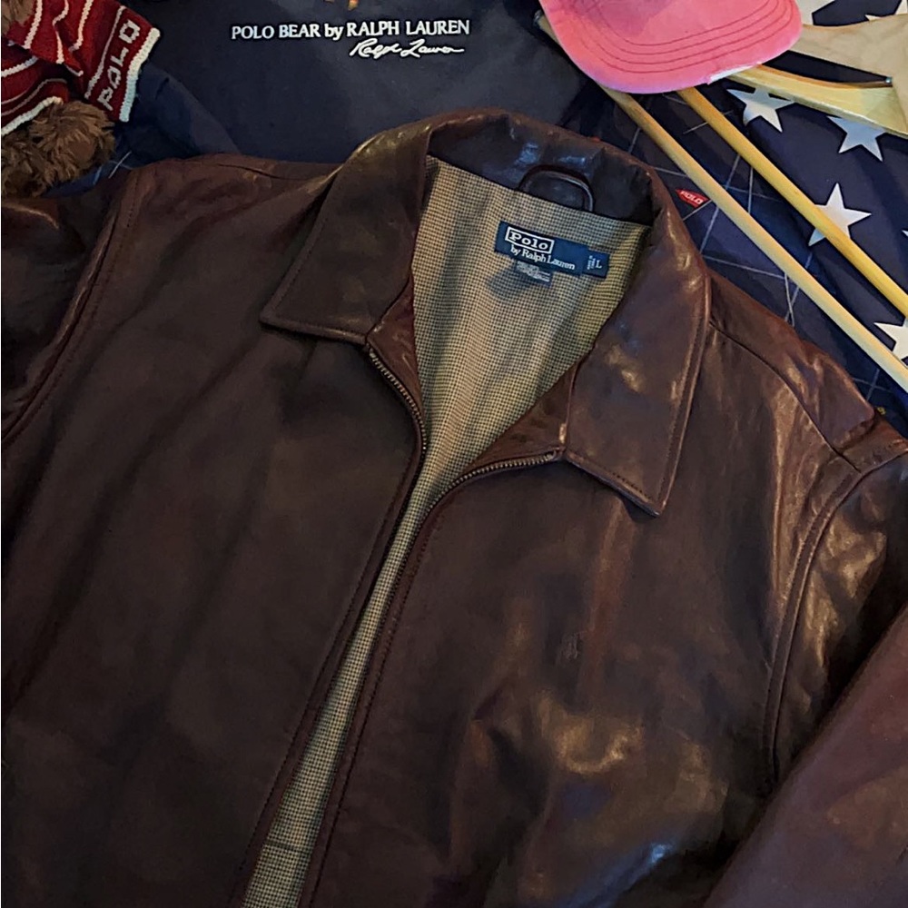 Classic Vintage Polo Leather Jacket